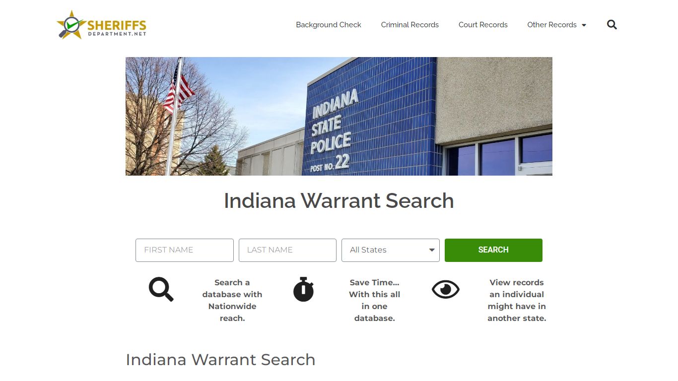 Indiana Warrant Search - SheriffsDepartment.net